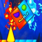 FIRE AND WATER GEOMETRY DASH